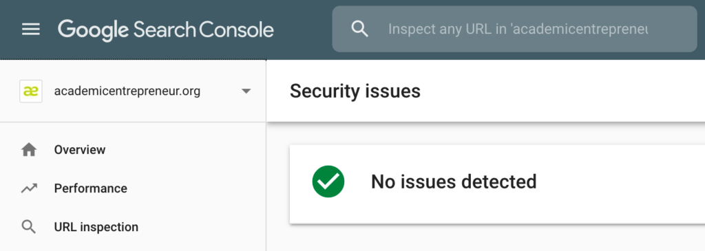 Google Search Console security issues